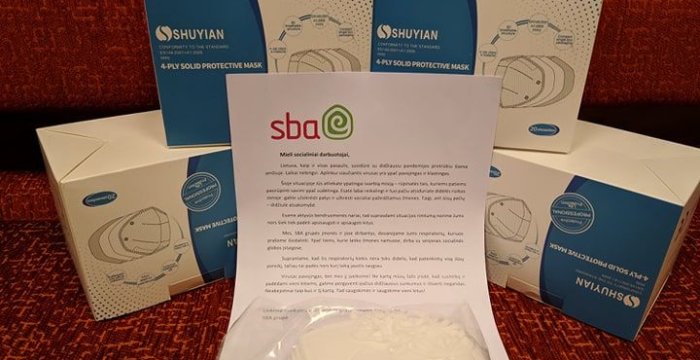 Socialiniai darbuotojai dėkoja SBA grupei už pagalbą