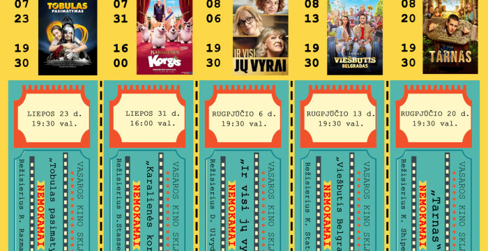 Lentvaryje – vasaros kino sklaida