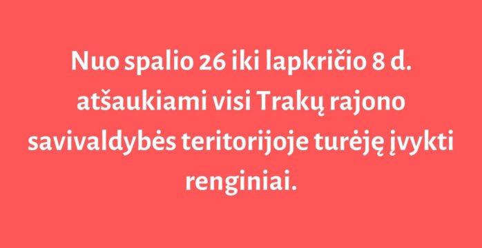 COVID-19 prevencija ir situacija Trakų rajone