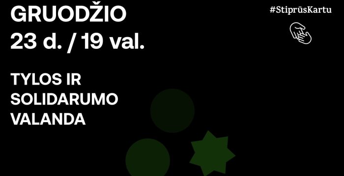 Akcija „Tylos ir solidarumo valanda“: Kūčių išvakarėse – kvietimas Lietuvai sustoti