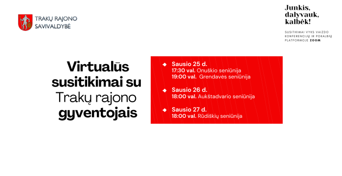 Pradedami nuotoliniai susitikimai su rajono gyventojais