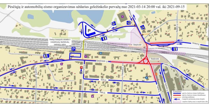 Kovo 14 d. bus uždaroma Lentvario geležinkelio pervaža
