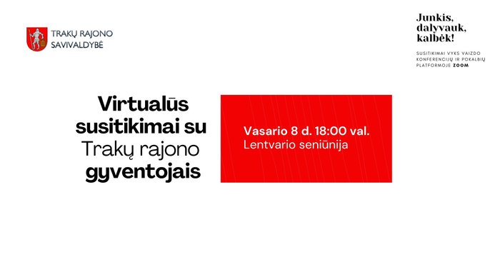 Kviečiame į nuotolinį susitikimą Lentvario seniūnijos gyventojus 