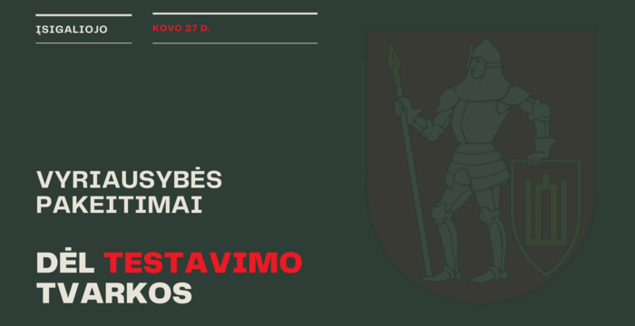 Vyriausybės pakeitimai dėl testavimo tvarkos