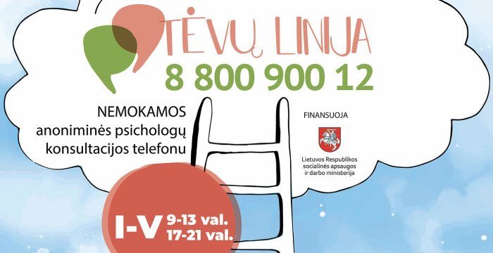 Nemokamos psichologų konsultacijos „Tėvų linijoje“ padeda sulaukti eilės pas psichologą