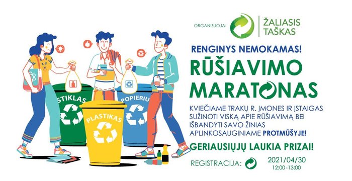 Balandžio 30 d. kviečiame į „Rūšiavimo maratoną“ !