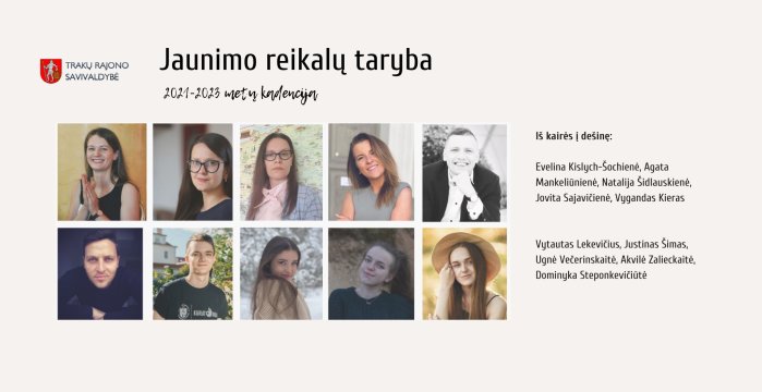 Patvirtinta naujos sudėties Jaunimo reikalų taryba