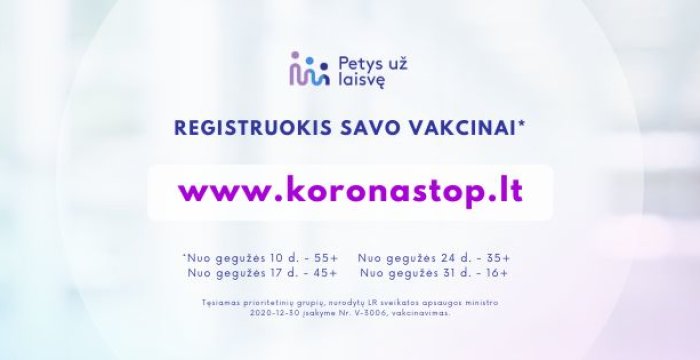 Lietuvoje startuoja viena registracijos vakcinacijai platforma