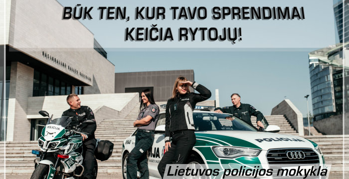 Lietuvos policijos mokykla kviečia mokytis