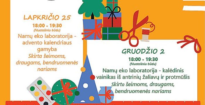 Pradėkime ruoštis šv. Kalėdoms tvariai ir iš anksto!