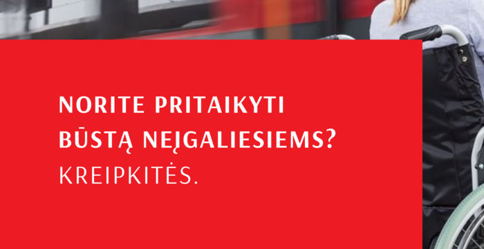 Kviečiame teikti prašymus, norintiems pritaikyti būstą neįgaliajam