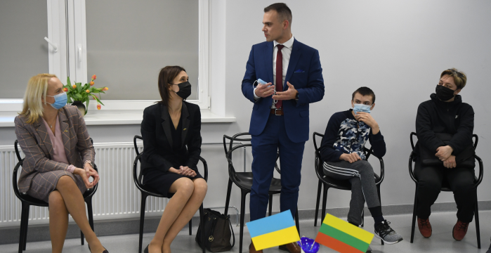 Lentvaryje Seimo pirmininkė susitiko su ukrainiečių šeimomis 