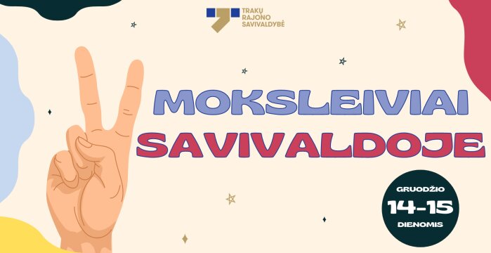 Kviečiame į renginį „Moksleiviai savivaldoje“!