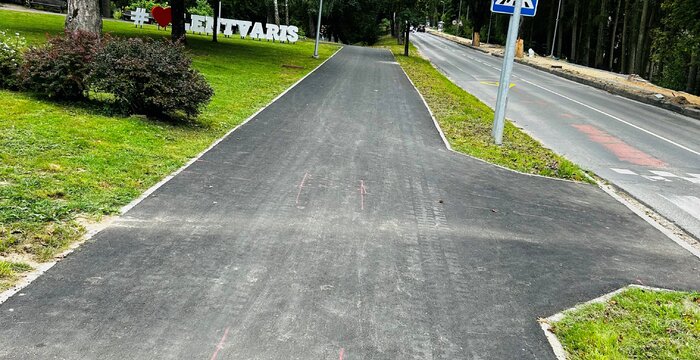 Lentvario Šeimos parko projekto darbams einant į pabaigą rugsėjo 1-ąją užtikrinsime pėsčiųjų saugumą