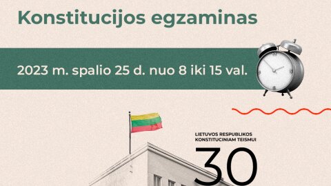 Kviečiame pasitikrinti teisines žinias Konstitucijos egzamine!