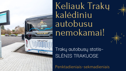 Keliauk Trakų kalėdiniu autobusu nemokamai!