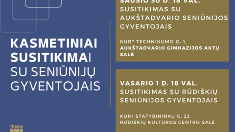 Vyks susitikimai su gyventojais Aukštadvaryje ir Rūdiškėse