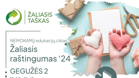 „Žaliasis taškas“ kviečia dalyvauti nemokamose aplinkosauginėse edukacijose