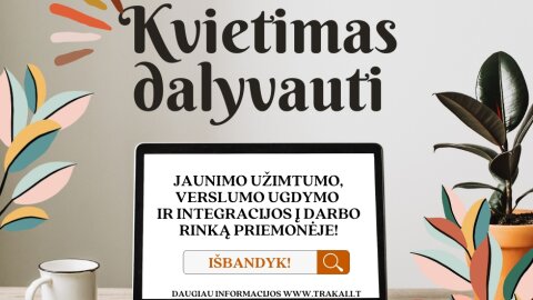 Kviečiame dalyvauti jaunimo užimtumo, verslumo ugdymo ir integracijos į darbo rinką priemonėje!