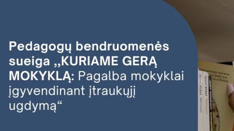 Kviečia pedagogų bendruomenės sueiga