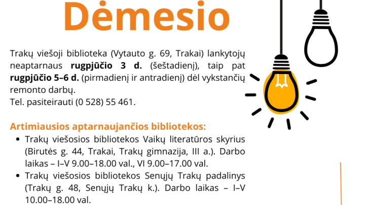 Trakų seniūnijos naujienos