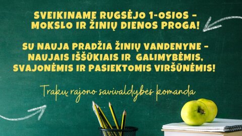 Sveikiname Mokslo ir žinių dienos proga ! 