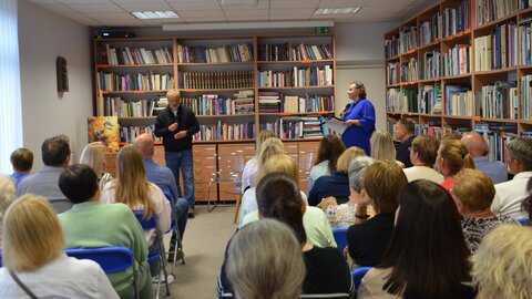 Susitikimas su aktoriumi Giedriumi Savicku Trakų viešojoje bibliotekoje
