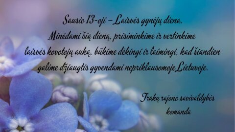 Sausio 13-oji – Laisvės gynėjų diena