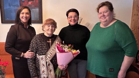 95-mečio proga pasveikinta Trakų seniūnijos gyventoja