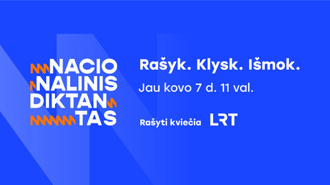 Nacionalinį diktantą kviečiame rašyti kovo 7 dieną