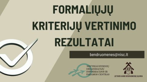 Skelbiami nevyriausybinių organizacijų ir bendruomeninės veiklos stiprinimo 2023–2025 metų...