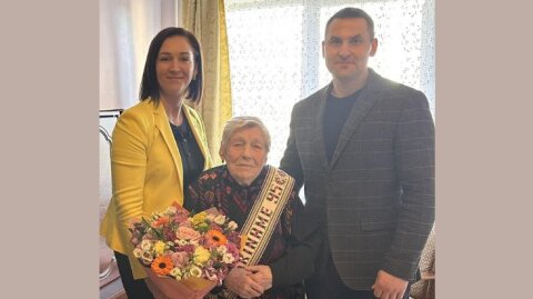 95-mečio proga pasveikinta Lentvario seniūnijos gyventoja Lidija Aleksandrova