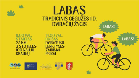 Gegužės 1 d. – tradicinis dviračių žygis „Labas“