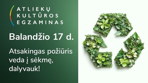 Pasižymėkite datą – balandžio 17 d. gyventojai kviečiami dalyvauti „Atliekų kultūros“ egzamine