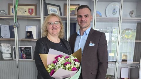 Meras padėkojo Rūdiškių vaikų lopšelio-darželio „Pasaka“ direktorei