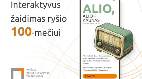 Ryšių reguliavimo tarnybos dovana Lietuvai – nemokamas orientacinis žaidimas „Ryšio 100-metis“