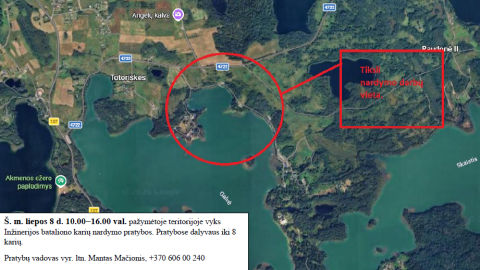 Lietuvos kariuomenės nardymo pratybos Trakų rajone